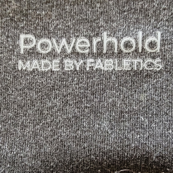 Fabletics Salar Solid Power Hold Dark Grey Heatherered Mid-Rise Leggings  Medium - Picture 4 of 4